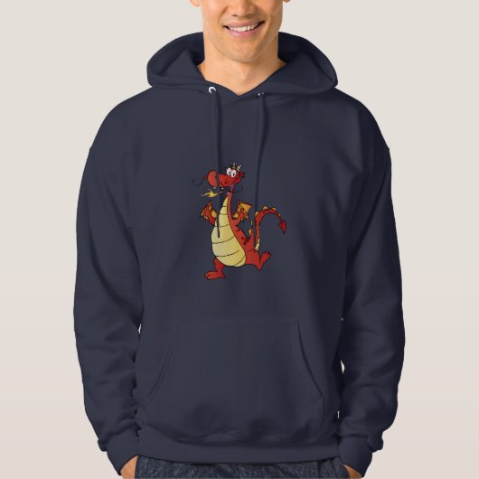 Cartoon Dragon; Blauw Hoodie (Voorkant)