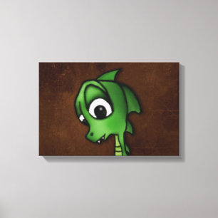 Cartoon Dragon Canvas Afdruk