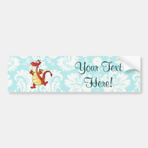 Cartoon Dragon; Cute Bumpersticker