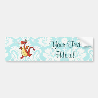 Cartoon Dragon; Cute Bumpersticker