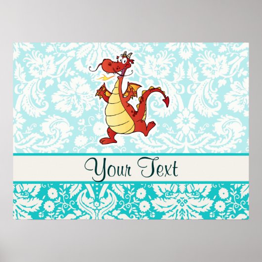 Cartoon Dragon; Cute Poster (Voorkant)