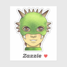 Cartoon Dragon Girl Sticker