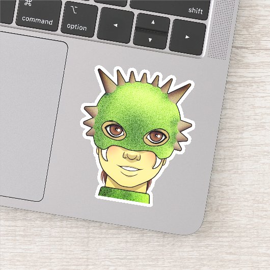 Cartoon Dragon Girl Sticker (Detail)