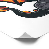 Cartoon Dragon Illustratie Poster (Hoek)
