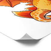 Cartoon Dragon Illustratie Poster (Hoek)