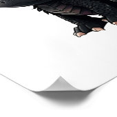 Cartoon Dragon Illustratie Poster (Hoek)