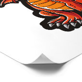 Cartoon Dragon Illustratie Poster (Hoek)