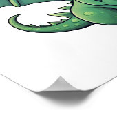 Cartoon Dragon Illustratie Poster (Hoek)