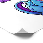 Cartoon Dragon Illustratie Poster (Hoek)