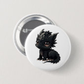 Cartoon Dragon Illustratie Ronde Button 5,7 Cm (Voorkant /achterkant)