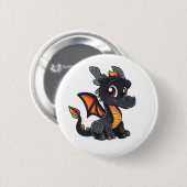 Cartoon Dragon Illustratie Ronde Button 5,7 Cm (Voorkant /achterkant)