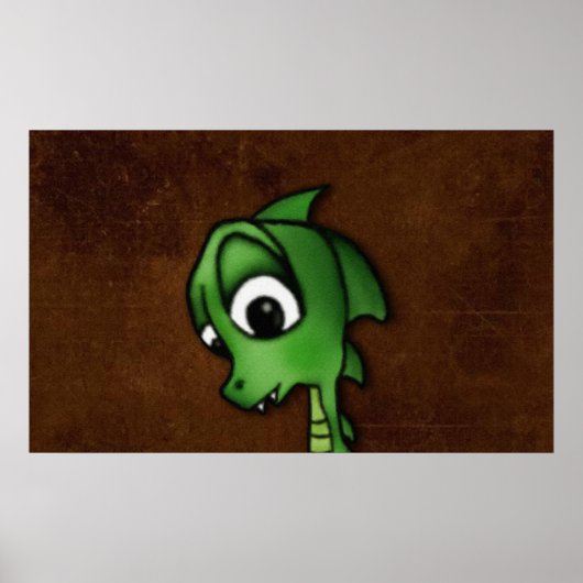 Cartoon Dragon Poster (Voorkant)