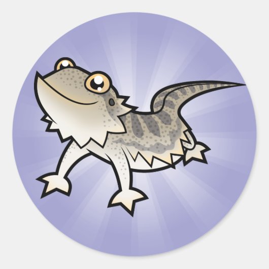Cartoon Dragon / Rankin Dragon Ronde Sticker (Voorkant)