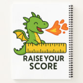 Cartoon Dragon Ruler Sticker - Schattigee School Notitieboek (Achterkant)