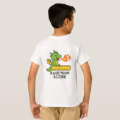 Cartoon Dragon Ruler Sticker - Schattigee School T-shirt (Achterkant volledig)