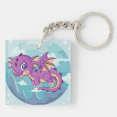Cartoon Dragon Sleutelhanger (Achterkant)