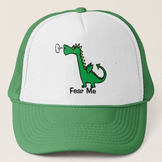 Cartoon Dragon vreest me Trucker Pet (Voorkant)