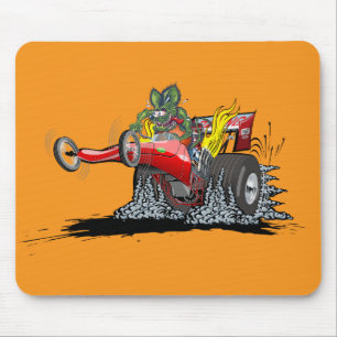 Cartoon dragster muismat