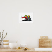 Cartoon dragster poster (Keuken)
