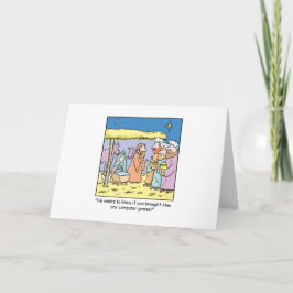 Cartoon Drie van Kerstmis de Wijze Spelen van de Feestdagen Kaart