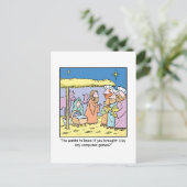 Cartoon Drie van Kerstmis de Wijze Spelen van de Feestdagenkaart (Staand voorkant)