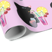 cartoon drink cocktail cadeaupapier (Rol Hoek)
