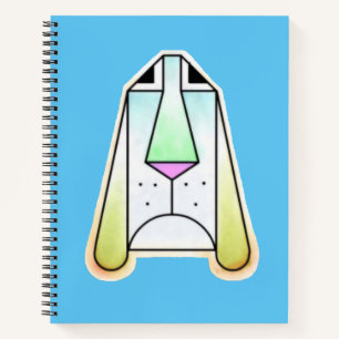 Cartoon Droopy Blue Bloodhound Spiral Notitieboek