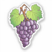Cartoon druiven sticker (Voorkant)