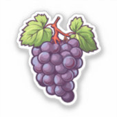 Cartoon druiven sticker (Voorkant)