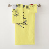 Cartoon Drum kit Bad Handdoek (Insitu)