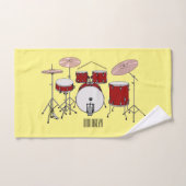 Cartoon Drum kit Bad Handdoek (Handdoek)