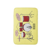 Cartoon Drum kit Badmat (Voorkant Verticaal)
