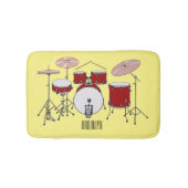 Cartoon Drum kit Badmat (Voorkant)