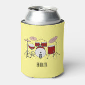 Cartoon Drum kit Blikjeskoeler (Blikje Voorkant)