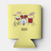 Cartoon Drum kit Blikjeskoeler (Achterkant)
