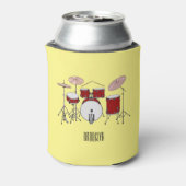 Cartoon Drum kit Blikjeskoeler (Blikje Achterkant)