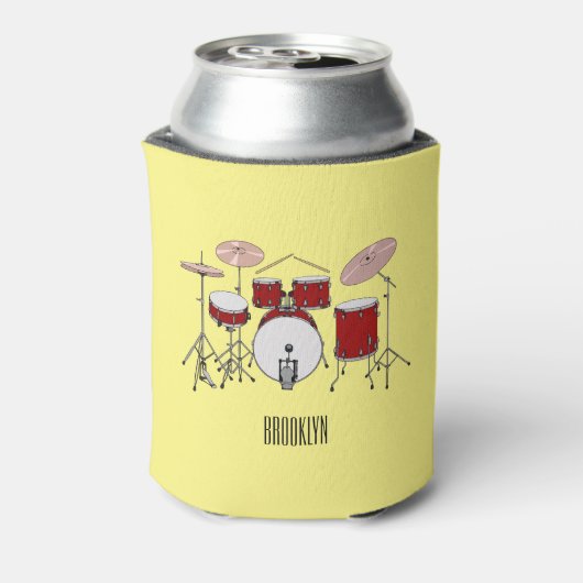 Cartoon Drum kit Blikjeskoeler (Blikje Achterkant)