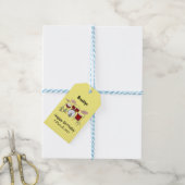 Cartoon Drum kit Cadeaulabel (Met Touw)