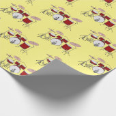 Cartoon Drum kit Cadeaupapier (Hoek)
