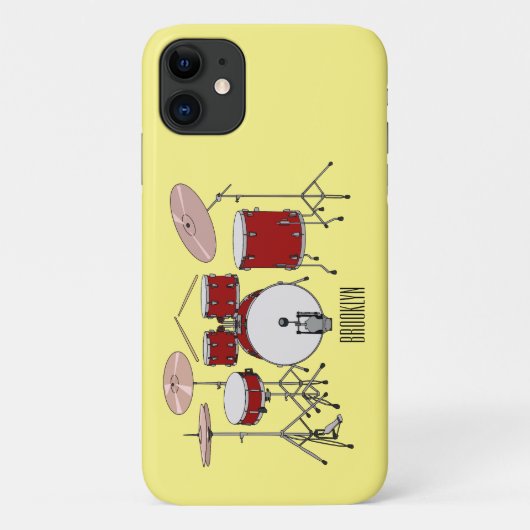 Cartoon Drum kit Case-Mate iPhone Case (Achterkant)