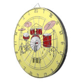 Cartoon Drum kit Dartbord (Voorkant Rechts)