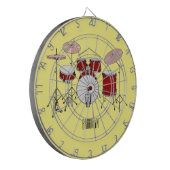 Cartoon Drum kit Dartbord (Voorkant Links)