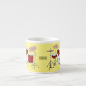 Cartoon Drum kit Espresso Kop (Voorkant)