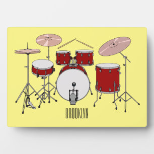 Cartoon Drum kit Fotoplaat