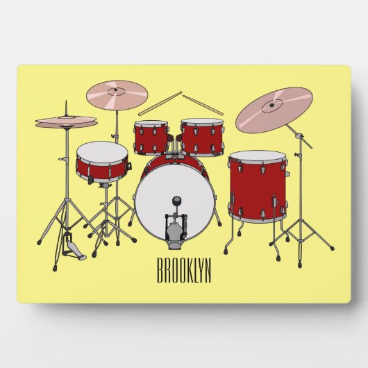 Cartoon Drum kit Fotoplaat (voorkant)