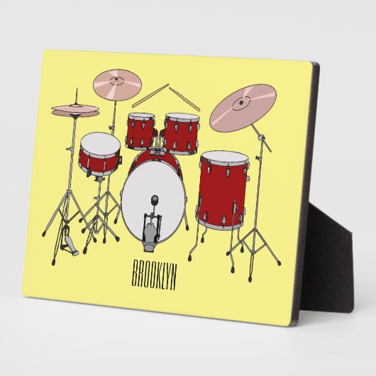 Cartoon Drum kit Fotoplaat (Zijkant)