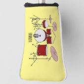 Cartoon Drum kit Golfheadcover (Draai 90)