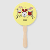 Cartoon Drum kit Handwaaier (Achterkant)