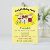 Cartoon Drum kit Kaart (Staand voorkant)