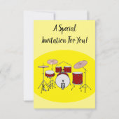 Cartoon Drum kit Kaart (Achterkant)